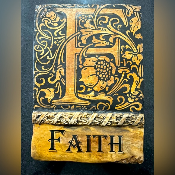 Sharon Klutz Designs stone wall decor wall plaque signed & numbered “Faith” - Picture 1 of 6